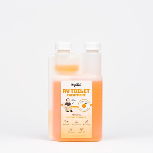 Liquified RV Toilet Treatment - Black Holding Tank Digester - Odor Eliminator - Orange Scent - Matts RV Reviews (Orange, 16oz)