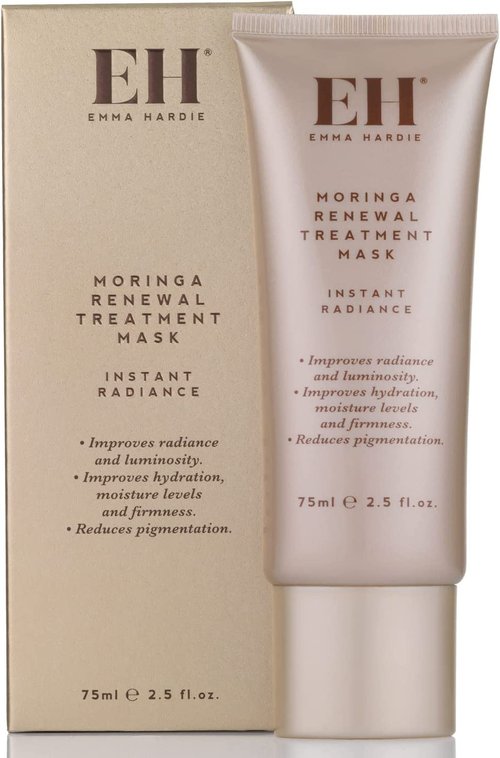 Emma Hardie 75ml Moringa Renewal Treatment Mask, Moisturizes & Firms Skin, Reduces Pigmentation & Evens Out Complexion, Suitable for Sensitive Skin, Vegan & Cruelty Free