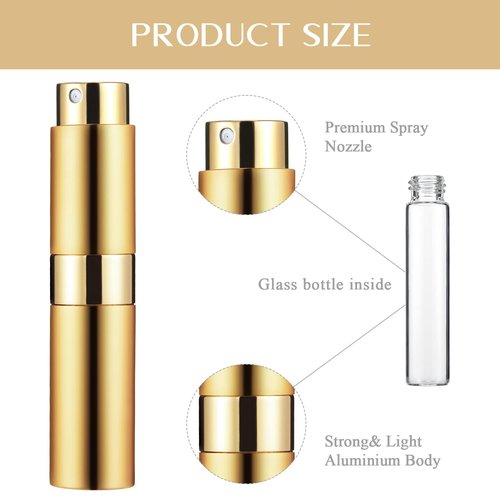 Tessco for you 56 Pieces 8ml Travel Refillable Perfume Bottles Mini Cologne Perfume Spray Bottle Empty Pocket for Travel and Outgoing Pocket Cologne Sprayer