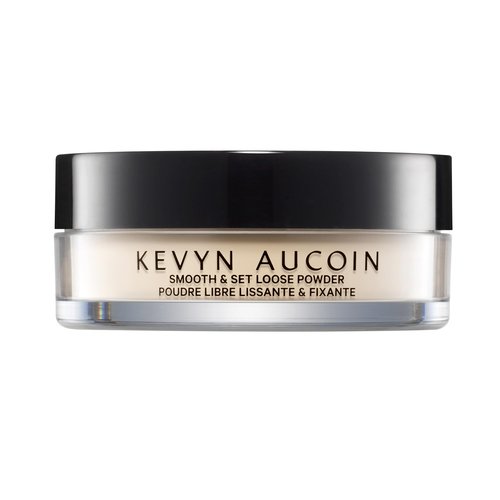 Kevyn Aucoin Smooth & Set Loose Powder with Puff: Universal shade, all skin types & tones. Sheer, lightweight, blends well, blurs imperfections, reduces shine. Makeup artist go to for even skin finish