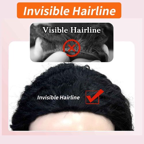 XSY Half Wig Human Hair Deep Wave 20 Inch Curly Half Wig 3 In 1 Drawstring Seamless Flip Over Glueless Wear and Go Half Wigs for Black Women Beginner Friendly 180% Density Natural Black