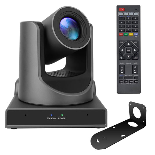 ADKIDO PTZ Camera - 20X SDI with Optical Zooming, POE, IP Live Streaming, 3G-SDI & USB Output, Ideal for Church, Conferences, Teaching