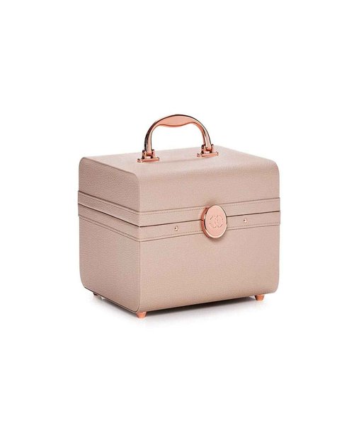 Caboodles Life & Style Small Train Case, Makeup Cosmetic Case Organizer Small Train Case,Cream White