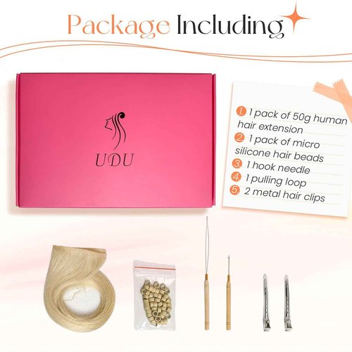 OVO Butterfly Dual-Sided Weft Hair Extensions Human Hair Ombre Brown Highlight Seamless Invisible Weave,Beaded Flat Weft Extensions, Soft & Natural Real Human Hair Extensions