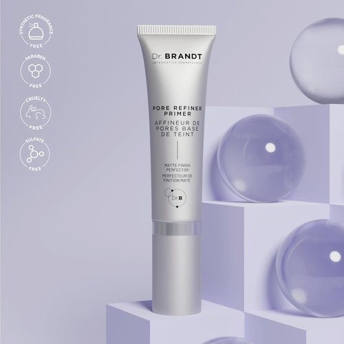 Dr. Brandt Pores No More, Pore Refiner Primer - Instantly Minimizes the Appearance of Pores, Absorbs Oil & Mattifies Shine - 1.0 fl oz, Pack of 2