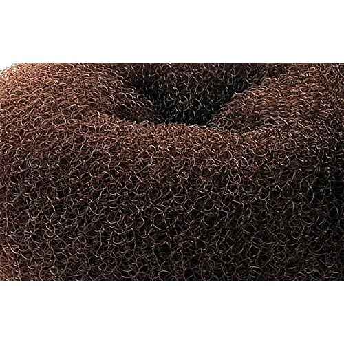 Extra Large Ring Style Bun Shaper for Thick and Long Hair, Women's Chignon Donut (4.3 in., Brown)