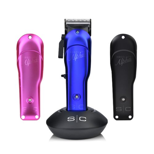StyleCraft Absolute Alpha Professional Modular Cordless Hair Clipper, 3 Modular Lids, Black Diamond Carbon Faper Blade, USB, Charging Stand