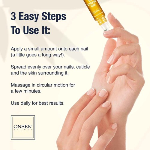Onsen Secret Ultimate Nail Reboot Kit - Includes Cuticle Oil & Anti Aging Hand Lotion, Professional Nail File and Buffer, 3-Way Block w/Replacement Pads, Nail Strengthening Cuticle Cream