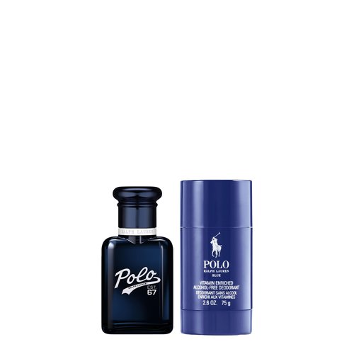 RALPH LAUREN FRAGRANCES - Polo 67 Eau de Toilette & Polo Blue Deodorant - Men's Cologne & Deodorant Bundle - Full Size, 1.36 Fl Oz Cologne & 2.6 Oz Fragranced Deodorant