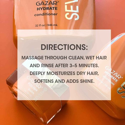 ozVEN Hair Care Gazar Hydrate Conditioner for Women & Men, Anti-Frizz, Moisturize Dry Hair, Sulfate + Paraben Free, Cruelty Free with Argan Oil, Jojoba & Biotin, Made in USA, 2oz