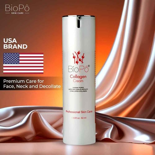 Collagen Firming Cream, Shrinks Pores, Enhances Skin Elasticity, Stimulates Collagen Regeneration – Anti-Aging, Firming & Tightening Day & Night Moisturizer, 50 ml | Made in USA