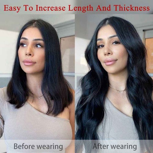 Clip in Hair Extensions Real Human Hair Straight Clip Hair Extensions Brazilian Remy Human Hair Double Weft Human Hair (4# Medium Brown, 20 Inch)