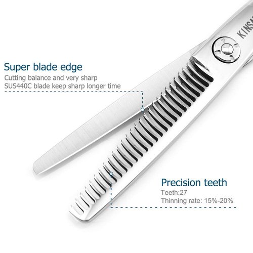 6 Inch Hair Scissors Hair cutting scissors and 5.75 Inch Hair thinning Scissors 440C Kinsaro