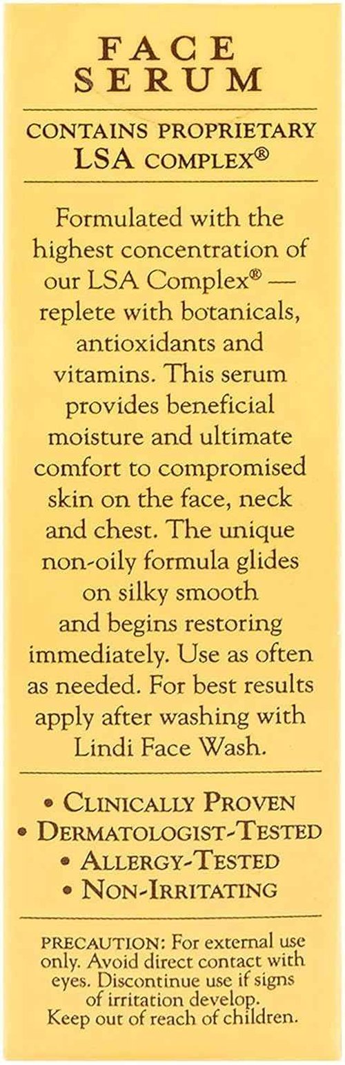 LINDI SKIN Face Serum Citrus - Ultimate Moisture and Comfort To Restore Your Skin Immediately - Reduce Facial Rash, Redness, and Itching - Relieves Uncomfortable Effects of Chemo Rash (1 fl oz)
