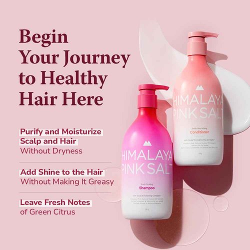 HIMALAYA PINKSALT Scalp Rejuvenating Tonic & Shampoo and Conditioner Set - Scalp Treatment for Dry Itchy Scal I Clarifying and Nourishing Hair Care Set for Itchy Scalp