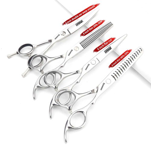 6/6.5 inch professional hair scissors hairdresser hair thinning hairdressing tools barber scissors (6-inch 4pc)