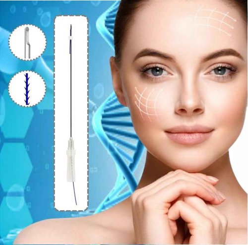 UUP ACE PDO Threads Lift for Face and Body, 360° 6D Cog Thread, Bidirectional Cog/L-Type Blunt (20 pcs) – Skin Lifting & Collagen Boosting, Made in Korea (19G100mm)