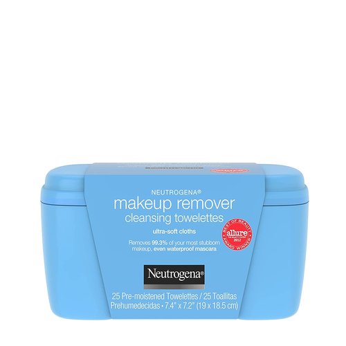 Neutrogena Makeup Remover Cleansing Towelettes, Daily Face Wipes to Remove Dirt, Oil, Makeup & Waterproof Mascara, 25 ct. (Pack of 6)