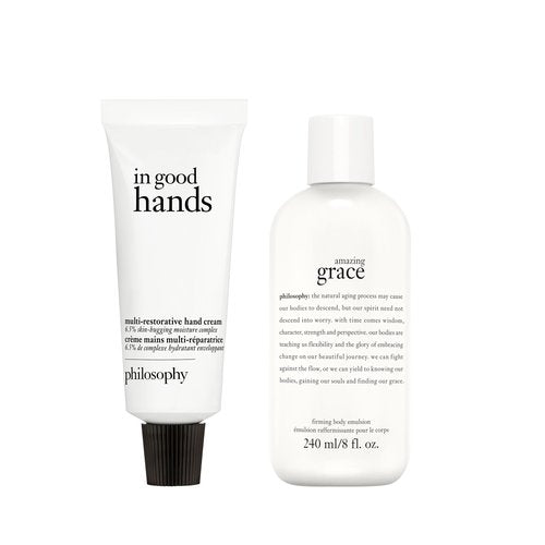 philosophy Amazing Grace Firiming Body Emulsion and Unscented Hand Cream Bundle