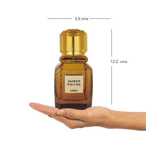 Ajmal Amber Poivre Eau De Parfum For Men & Women 3.4 Oz / 100 ML - Long Lasting Fresh Spicy Fragrance - Made In Dubai