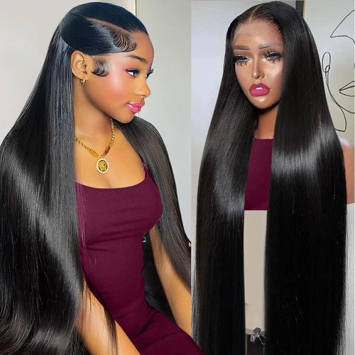 Oiosir 20 Inch Lace Front Wigs Human Hair 200 Density 13x4 HD Lace Front Wigs Human Hair Pre Plucked Glueless Wigs Human Hair for Women Straight Lace Frontal Wigs Natural Color