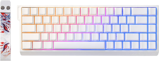 YUNZII x MADLIONS MAD68 HE Rapid Trigger Wired Magnetic Mechanical Gaming Keyboard 60% Hall Effect Switches Adjustable Actuation, PBT Keycaps RGB Hot-Swap,8K Hz Polling Rate(Black,Amber Pro Switch)