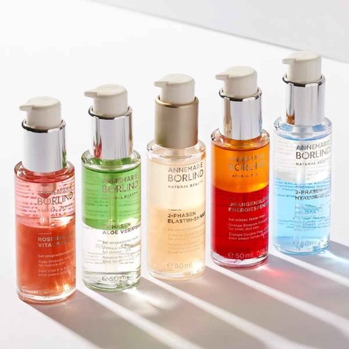 ANNEMARIE BÖRLIND 2-PHASE ELASTIN SHAKE (50ml) - Activates the skin's own elastin production, Promotes cell renewal, Gives the skin a golden glow, Vegan