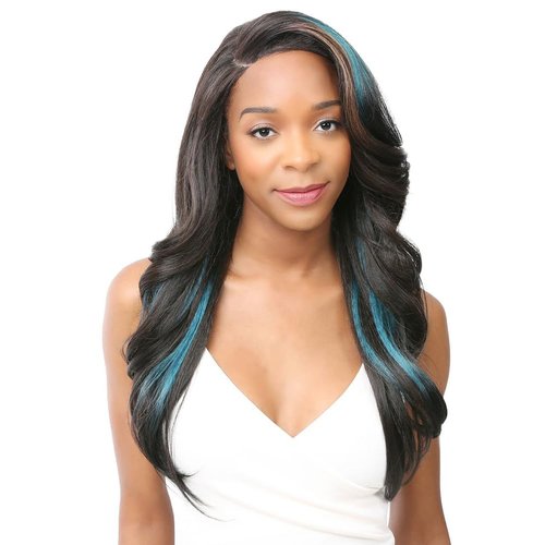 NUTIQUE ILLUZE Virtually Undetectable HD Glueless 13X4 Lace Front Wig FLIP-UP VIP (FF Jazzy Green)