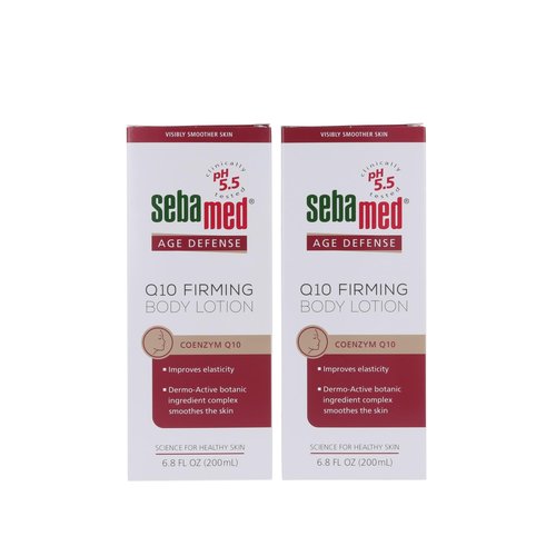 SEBAMED Age Defense Q10 Firming Body Lotion Anti-Aging Moisturizer With Shea butter and Argan Oil 6.8 Fluid Ounces (200 Milliliters) Pack of 2