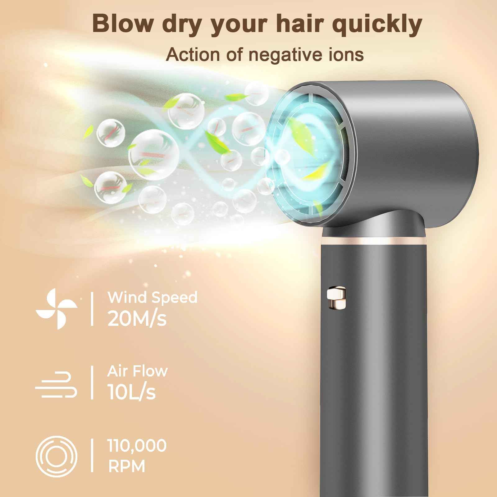 5 in 1 Hair Styler & Hair Dryer Brush, Low-Speed Negative Ionic Air Styler Drying, Multi Hair Styler, Professional Blow Dryer Brush for Curling Volumizing Straightening Styling