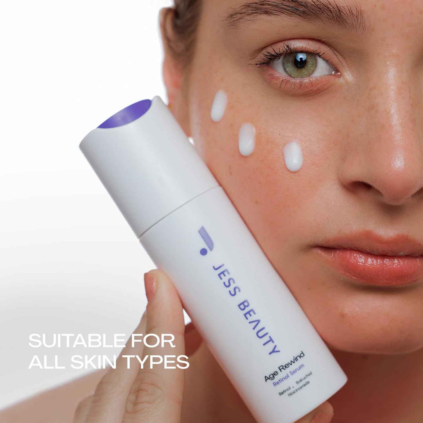 JESS BEAUTY | Skin Care Retinol Cream Centella Asiatica & Hyaluronic Acid | Retinol Night Face Cream Moisturizer 1 fl. oz (Age Rewind)