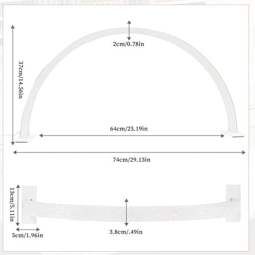 YINGJEE Half Moon Light Nail Lamp for Desk, Lash Light Led Nail Tech Lamp with Adjustable Brightness, Desk Lamp for Lash Eyelash Extension, Tattoo, Skincare, Eyebrows