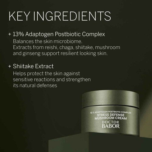 BABOR Microbiomic Stress Defense Mushroom Cream, Antioxidant and Microbiome Complex Protect, Moisturizer Balances and Revitalizes Skin, Improve Skin Barrier, Reduce Fine Lines & Wrinkles, 1.69 oz