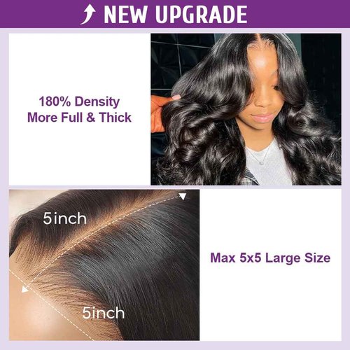 Uonoco Glueless Wigs Human Hair Pre Plucked Pre Cut Closure Wigs Human Hair