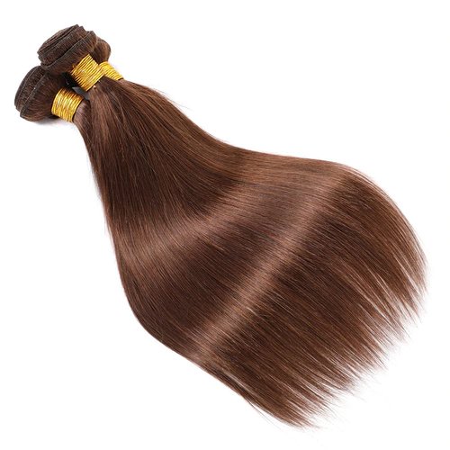 20 22 24 Inch Straight Human Hair Color 4 Chocolate Brown Bundles Human Hair Dark Brown Bundles Weave No Tangle Brazilian Unprocessed Virgin Hair Extensions For Black Women