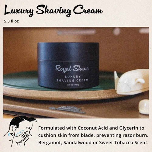 Luxury Safety Razor Shaving Kit by Royal Shave, Complete 6 Piece Shaving Gift Set for Men, Essential Wet Shaving Grooming Kit (Bergamot)