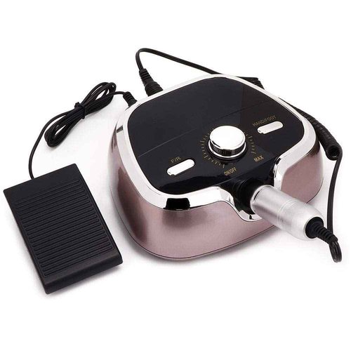 ZJchao Professional Electric Nail Drill Machine, 35000 RPM 6 Bits Foot Pedal Salon Grade Manicure Kit for Acrylic Removal, Pedicures & Home Gifts (US)