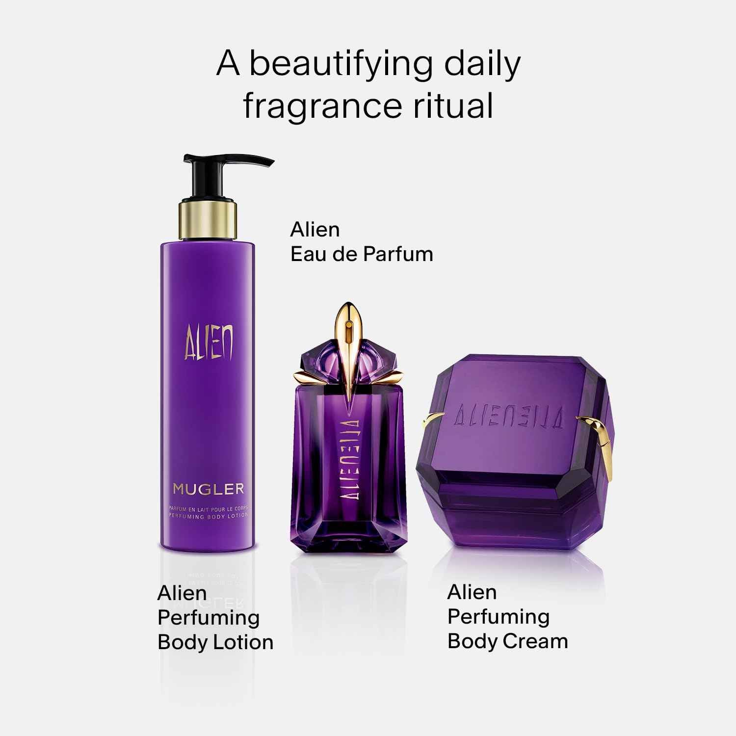 Mugler Alien Body Cream - Floral & Woody - Womens Scented Lotion - With Jasmine, Wood, and Amber - 6.7 Fl Oz