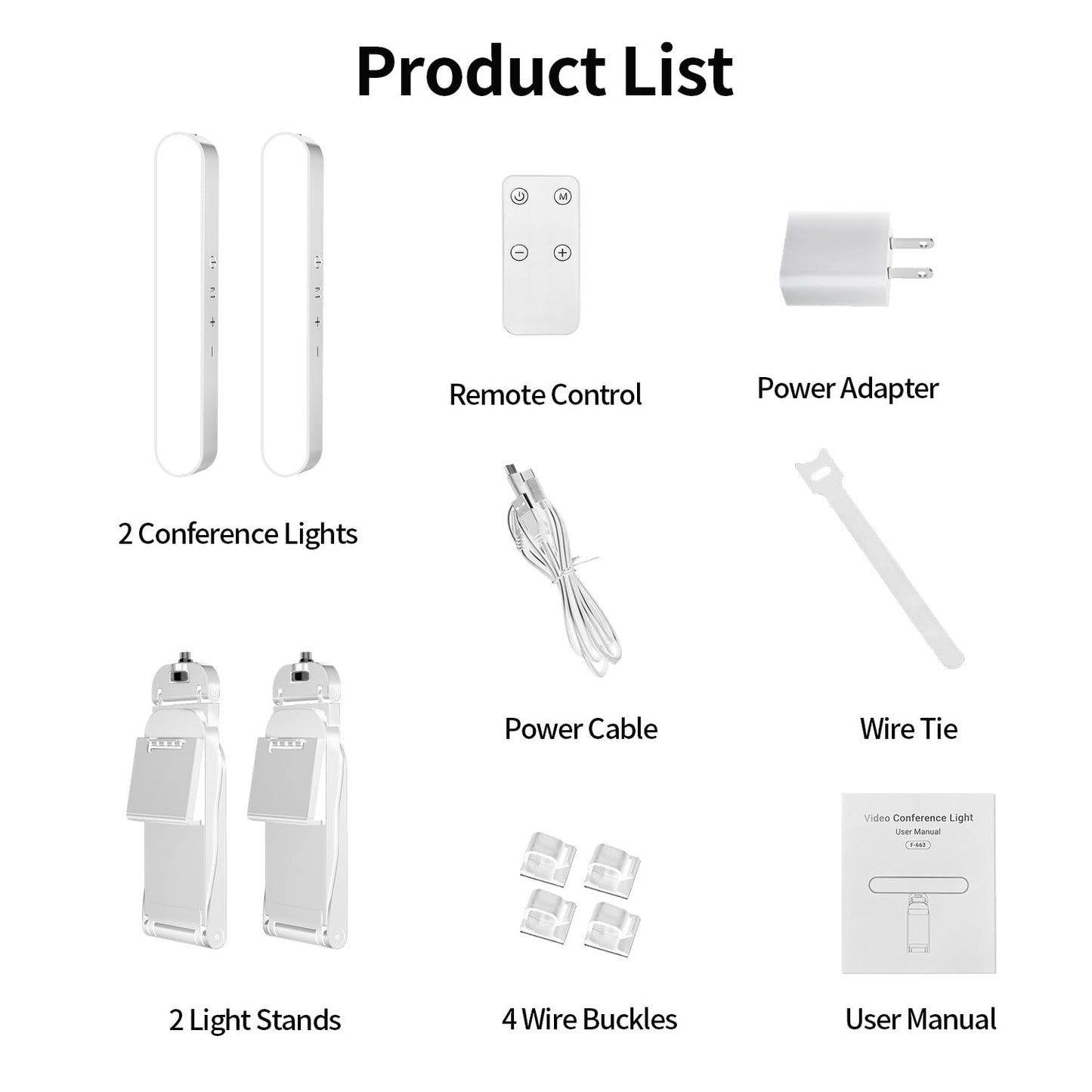 yAyusi Dual-lamp Video Conference Lighting, LED Streaming Light with Remote and Touch Control, Zoom Lighting for Computer,Webcam Laptop Monitor Ring Light for Video Calls/Zoom Meetings/Video Recording