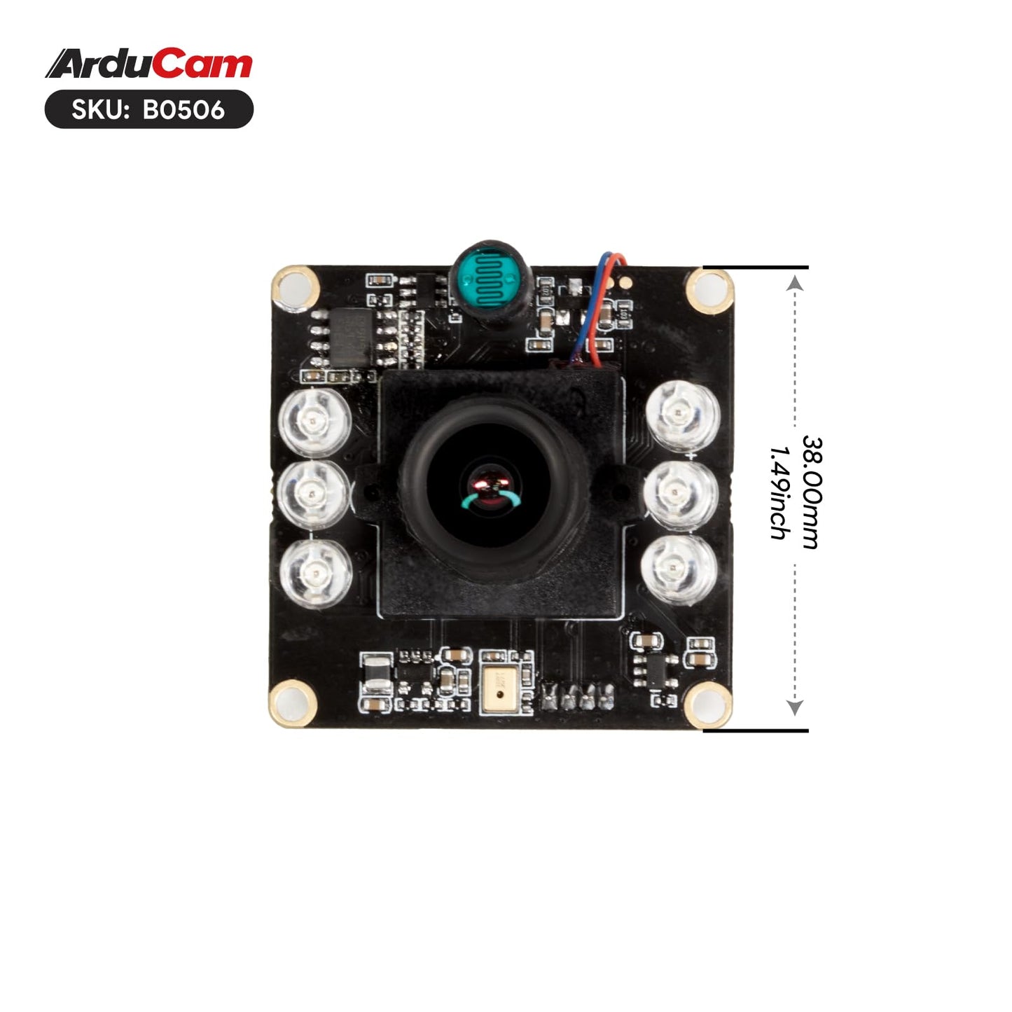 Arducam 1080P USB Camera, Day & Night Vision Webcam for Computer, 2MP Automatic IR-Cut Switching All-Day Image Infrared Camera USB2.0 for Windows, Linux, Android and Mac OS