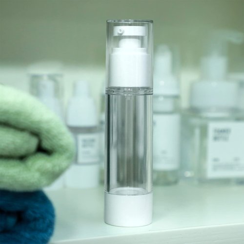 Sabary 60 Pcs Clear Airless Pump Bottles Refillable Cosmetic Travel Size Dispenser Vacuum Plastic Travel Bottles Empty Lotion Pump Dispenser Liquid Toiletry Container(3.4 oz)