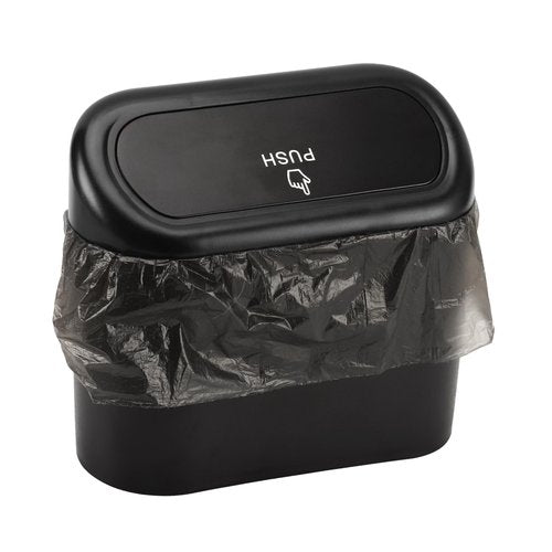 Accmor Car Trash Can with Lid, Mini Auto Dustbin Garbage Organizer with 30 Pcs Plastic Trash Bag, Automotive Garbage Container Bin for Vehicle, Home, Office