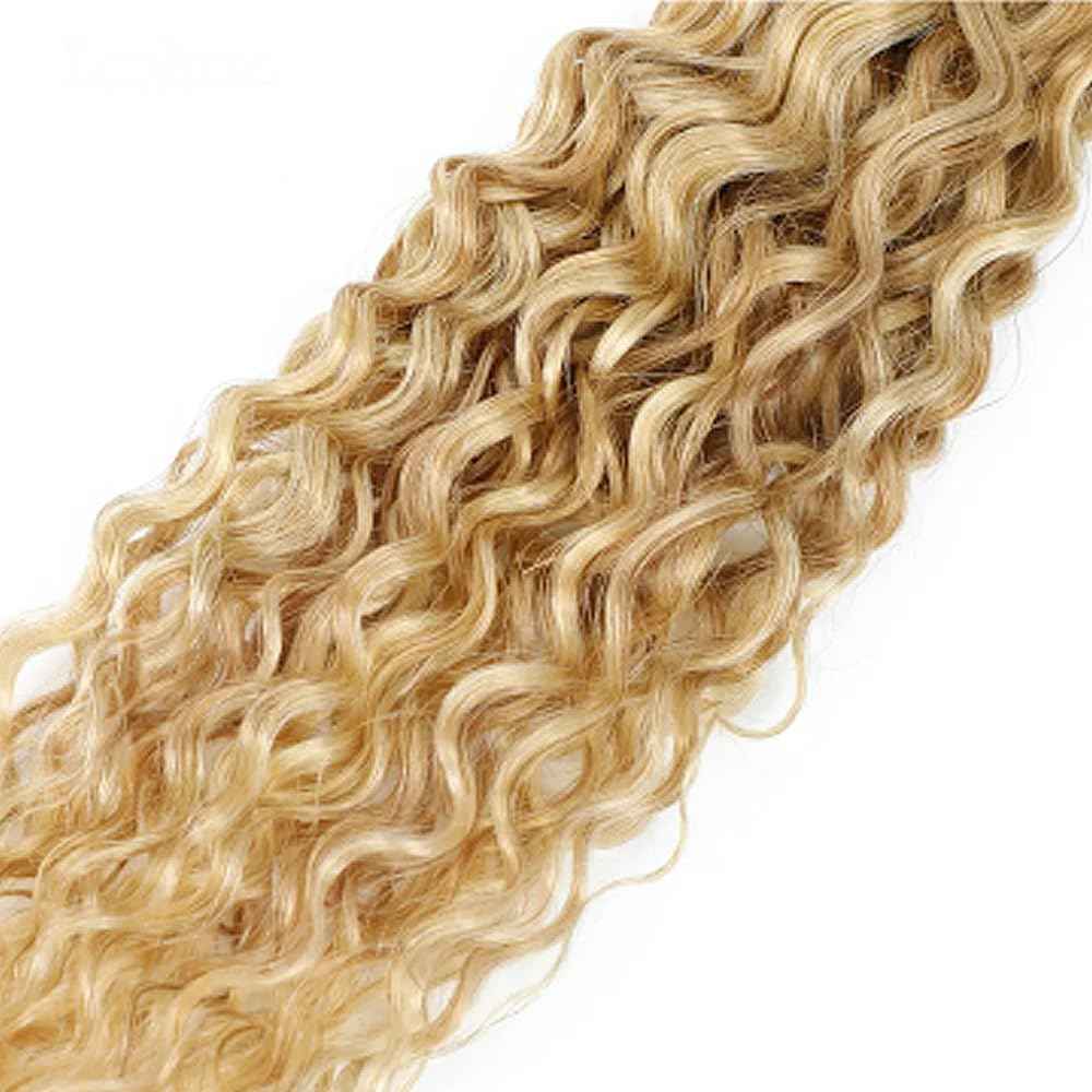 30 32 34 inch P27/613 Human Hair Bundles 613 Water Wave Bundles Blonde Wet and Wavy Human Hair Extensions 300g