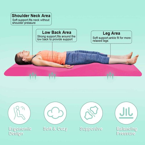 QIUBABYO Curvy Massage Bed Topper，Ergonomically Designed Lash Bed Topper with Short Plush Cover Soft and Comfort，Excellent Topper for Beauty Salon -Black- 70"× 28"(Pink)…