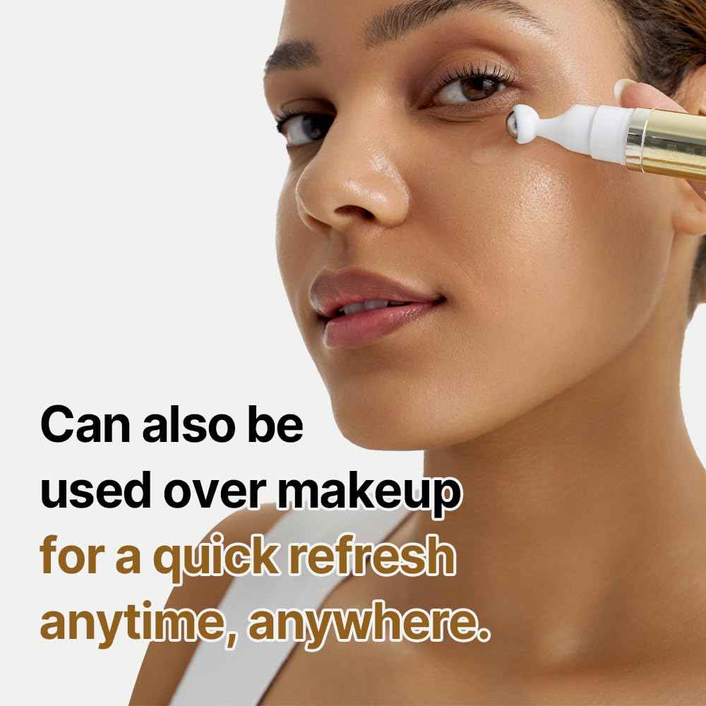 ISOI Intensive Lifting Gua Sha Ampoule Stick, Eye Roller, Under Eye Serum for Dark Circles, Puffy Bags, and Wrinkles with Bulgarian Rose Oil & Peptide Complex, Korean Skin Care (0.5 fl.oz, 15ml)