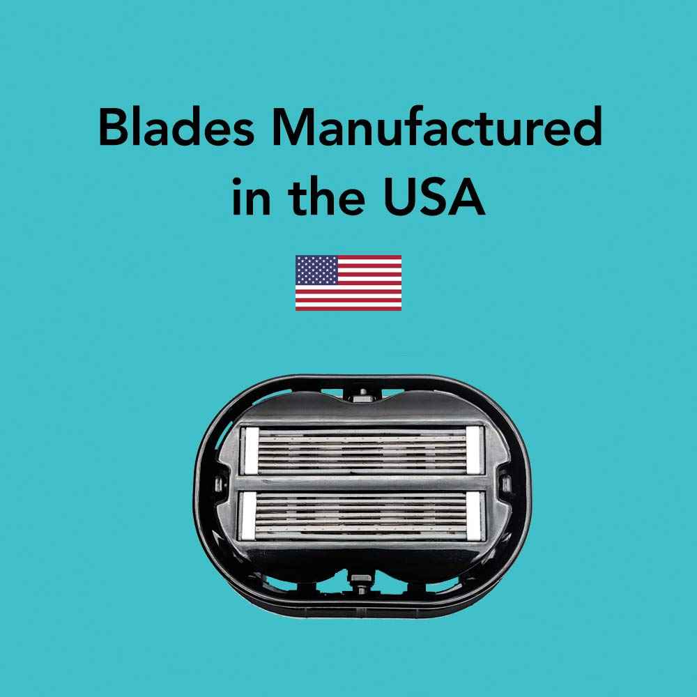 3 Pack Premium Omnishaver Replacement Cartridge Refill Kit with One Blade Removal Tool - An Alternative to Disposable, Self Cleans & Strops During Use - Durable Smooth & Comfortable 12 Cartridges