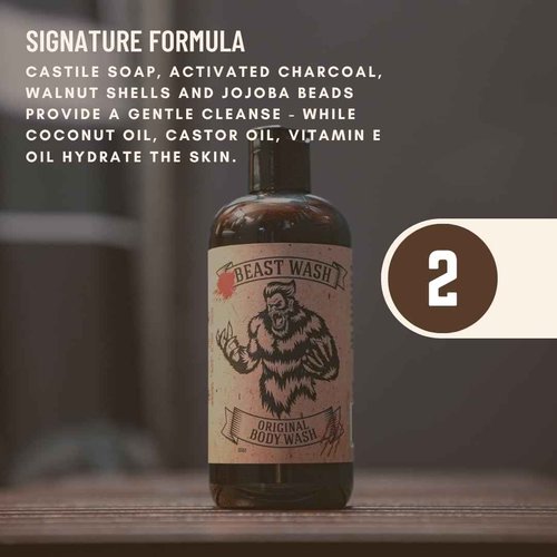 Johnny Slicks Beast Shower Set - Supports Clean & Hydrated Skin - Organic Samppoo, Conditioner & Body Wash- Rugged Scent - 3 Piece Set