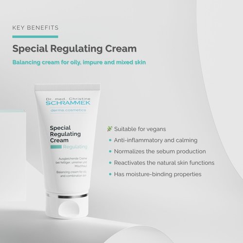 Schrammek Special Regulating Cream (1.7 fl oz) - For Oily & Mixed Skin - Aloe Vera & Vitamin E - Face Moisturizer & Face Cream - Skin Care - Dr
