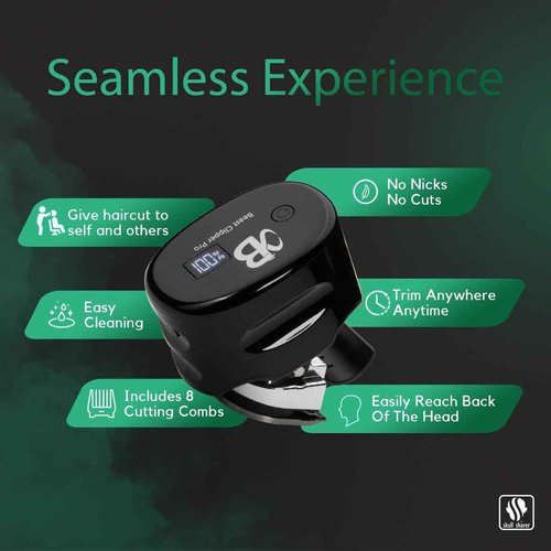 Skull Shaver Beast Clipper Pro - Home Haircut & Grooming Kit - Durable Steel Blades - Cordless Operation - Adjustable Combs - Designed for Men & Women