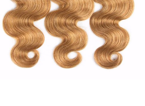 30 30 Inch Honey Blonde Bundles Human Hair Color 27 Body Wave Bundles 8A Peruvian Virgin Remy Double Weft Real 27 Blonde Body Wave Bundle Hair Weave 200g